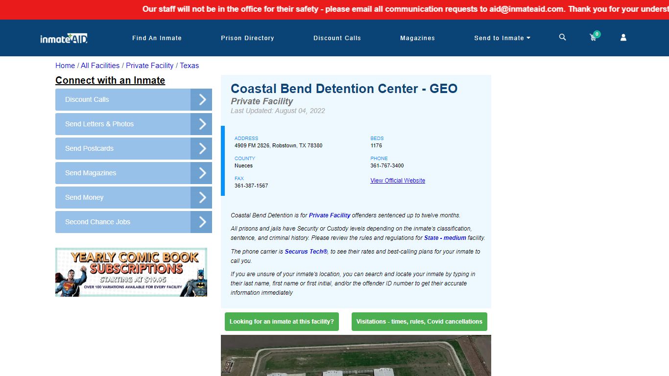 Coastal Bend Detention Center - GEO - Inmate Search ...